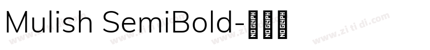 Mulish SemiBold字体转换